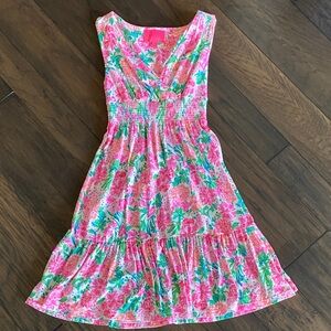 Lilly Pulitzer Floral Pink and Green Dress